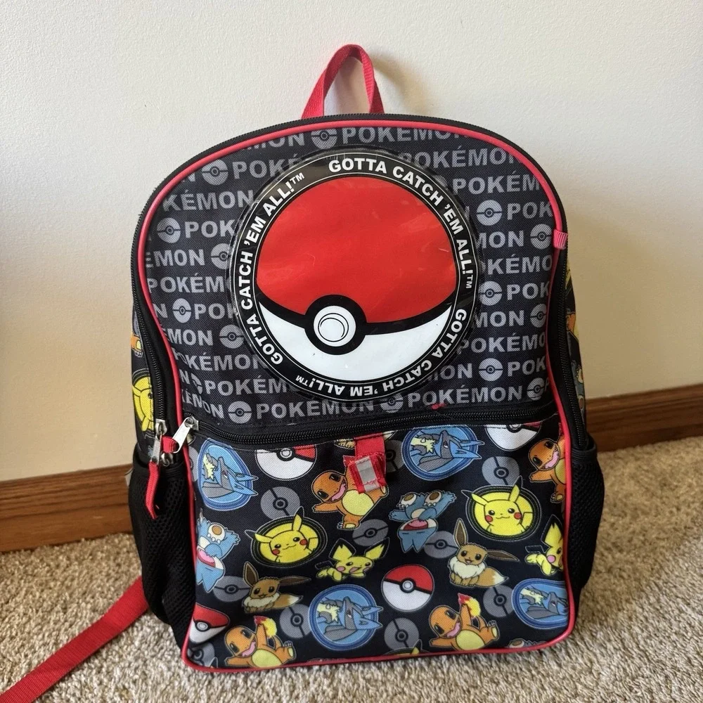 Bioworld Pokemon Backpack Featuring Pikachu Eevee Charmander Munchlax